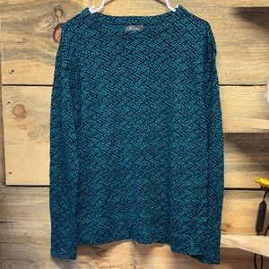 Ibex Crewneck Sweater - Blue Green/Black